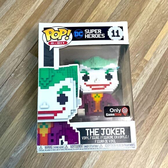 Funko Pop! 8-Bit #11 DC Heroes Chase Metallic Joker (Gamestop Exclusive) - Picture 2 of 9